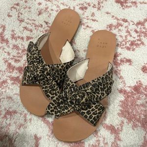 Target A New Day leopard bow sandals